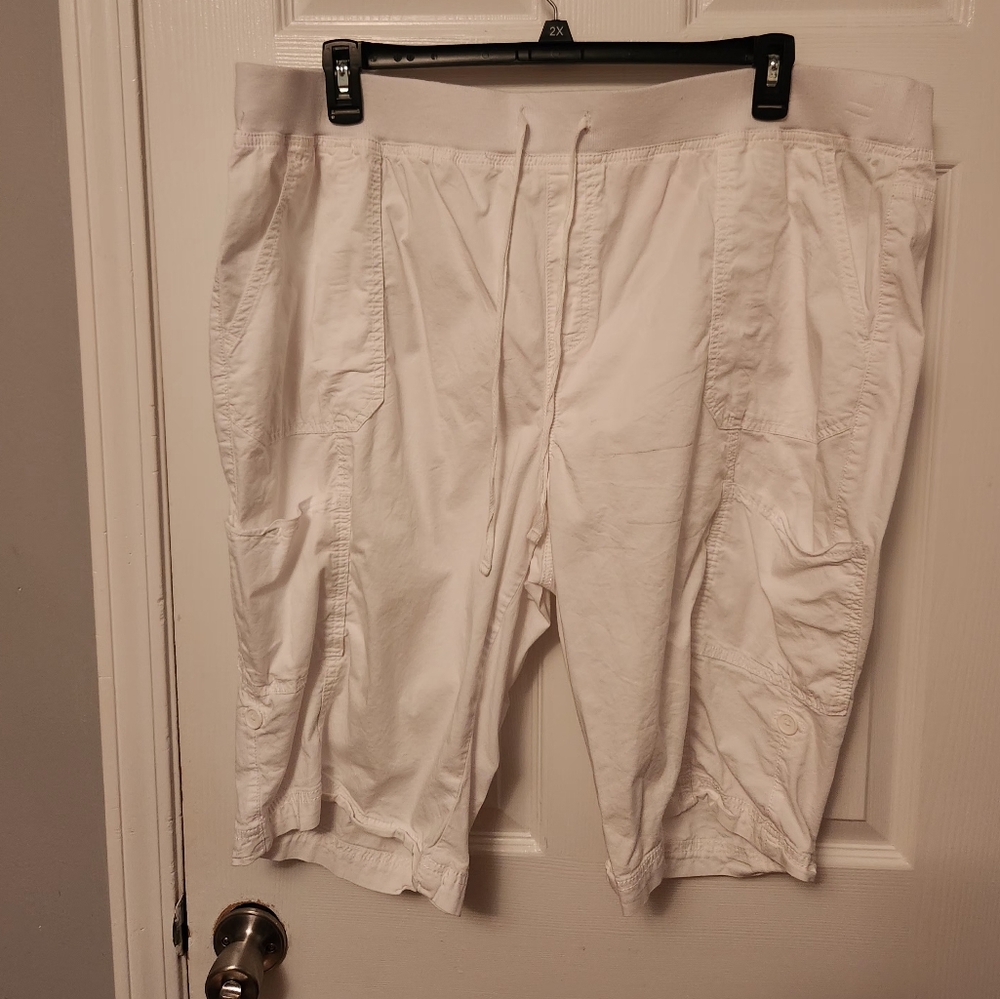 Casual White Cargo Shorts for Women